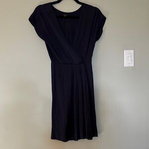100% silk Babaton navy dress